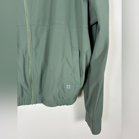 Sweaty Betty Explorer Jacket Medium Athletic Athleisure Sporty Green High Neck - Picture 6 of 10